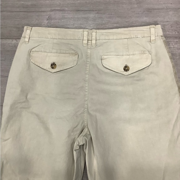 Women's Buffalo David Bitton 6 Small Chino Khakis Pants Khaki Stretch Frayed Hem - Picture 5 of 9